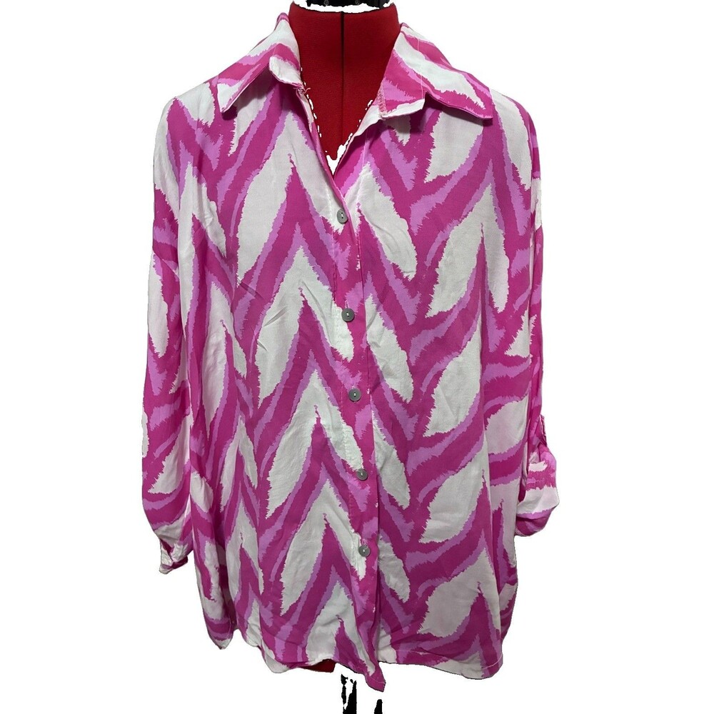 Marisma Made In Italy Women’s Pink Blouse Size 2XL NWT